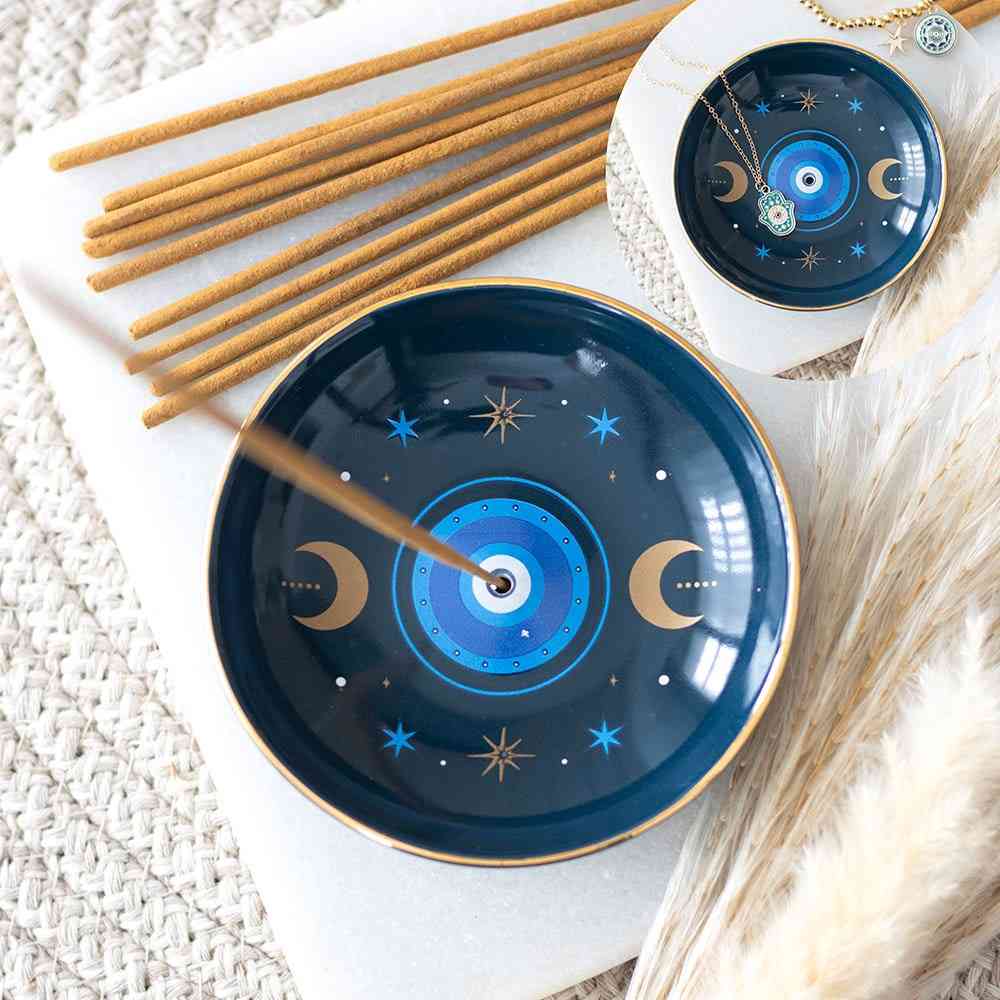 Something Different - Blue All Seeing Eye Print Weihrauchhalter - Blau